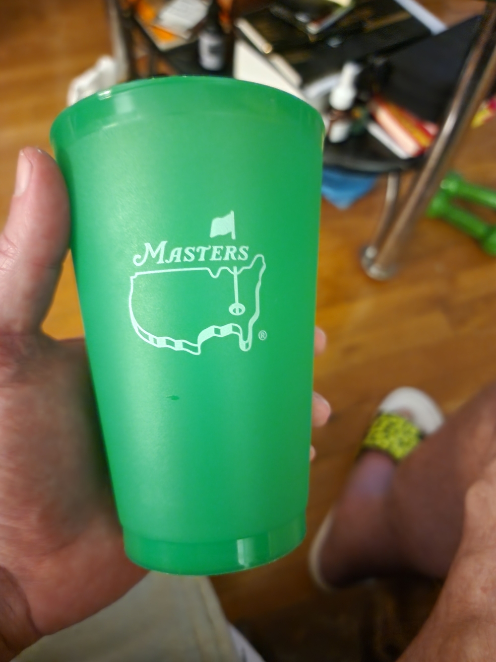 Masters Green Plastic Tumbler - Branded Golf Cup